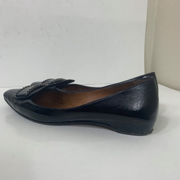Aquatalia Monica Naplak Flats in Black Patent Leather Size 9 - Picture 4 of 8